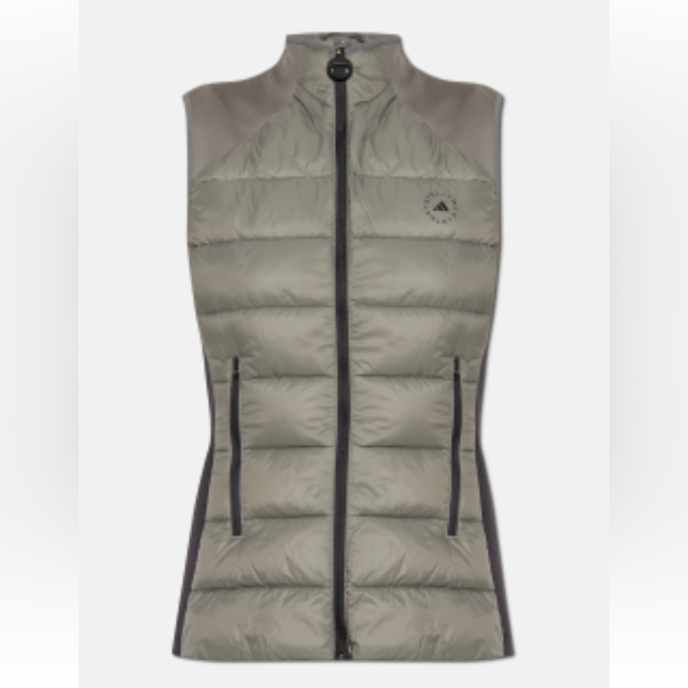 Adidas x Stella McCartney puffer vest golf L NWT dove grey lightweight